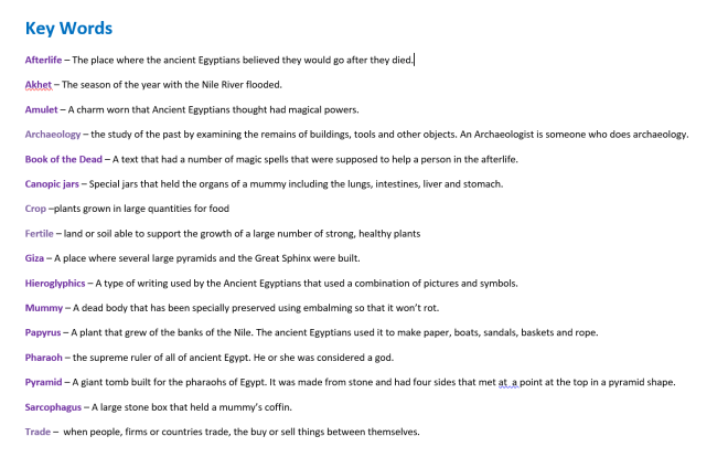 ancient-egypt-key-words